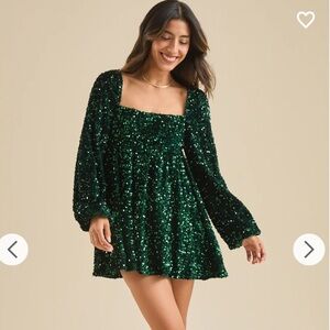 Page Sequin Babydoll Mini Dress Alter’d State